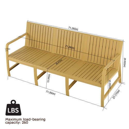 5-Piece Indoor Outdoor Furniture Set - 3-Seater Sofa ,2 Chairs & 2 Coffee Tables Waterproof PP Material - Easy Assembly Patio Conversation Set