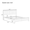 Modern Solid Wood Queen Size Platform Bed With Sturdy Wooden Slats Support,No Box Spring Needed, Seadrift