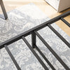 Metal Platform Bed Frame, Victorian Style HeadboardFootboard  Under Bed Storage  No Box Spring Needed Twin Size Black