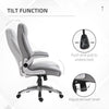 Vinsetto High Back Faux Leather Home Office Chair Rocker With Adjustable Armrest For Home Office, Gray