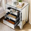 21.5 Inch X15.8 InchX26.8 InchSilver Mirror Three Drawer Cabinet,Multi Functional Storage Cabinet