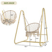 Swing Chair Handmade Macrame Swing Hammock Chair With Stand
