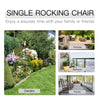 Classic Wooden High-Back Rocker, Carbonized For Garden Serenity & Relaxation, Durable Outdoor Furniture