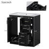 30'' Bathroom Vanity With Resin Sink Combo,Solid Wood Frame Bathroom Storage Cabinet, Freestanding Vanity Set With 3 Drawers& Soft Closing Doors