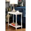 Modern Rustic Design 1pc Side Table Nightstand Multi-Colored Panels Oak Finish USB Outlet Sofa Side Table Home Furniture
