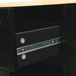 Kitchen Cart With Rubberwood Drop-Leaf Top, Cabinet Door, Storage Racks