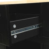Kitchen Cart With Rubberwood Drop-Leaf Top, Cabinet Door, Storage Racks