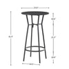 3 Bar Table And Chairs Set For Dining Room Industrial Counter Height Bar Chairs With Metal Back, Fabric Seat