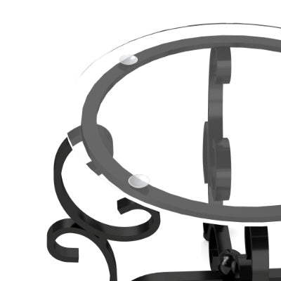 3 Piece Tempered Glass Surface Coffee Table Set, Decor Coffee Table Round End Side Table With Sturdy Construction For Living Room Rustic Black