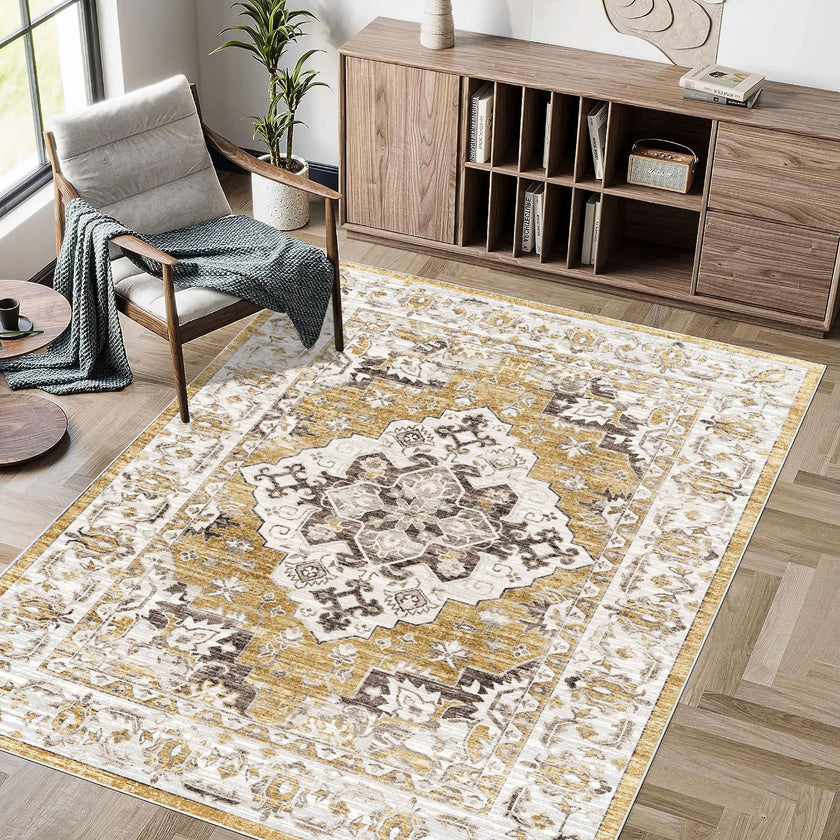 Bohemian Style Foldable Washed Cashmere Living Room Carpet