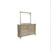 Luxury Antique Silver Champagne Finish Dresser W Mirror Storage Space Drawers Bedroom Furniture