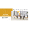 4 Light Gray Modern Dining Chairs With Stylish PU Patterned Backrest And Black Metal Legs For A Comfortable Home Experience In The Kitchen, Bedroom And Office.