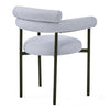 Upholstered Armchair Dining Chairs With Metal Legs