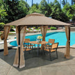 12 X 10 Feet Outdoor Double Top Patio Gazebo With Netting