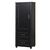 Tall Bathroom Storage Cabinet, Freestanding Storage Cabinet With Two Drawers And Adjustable Shelf, MDF Board With Painted Finish