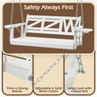 Wooden Outdoor Porch Swing With 2-Seat