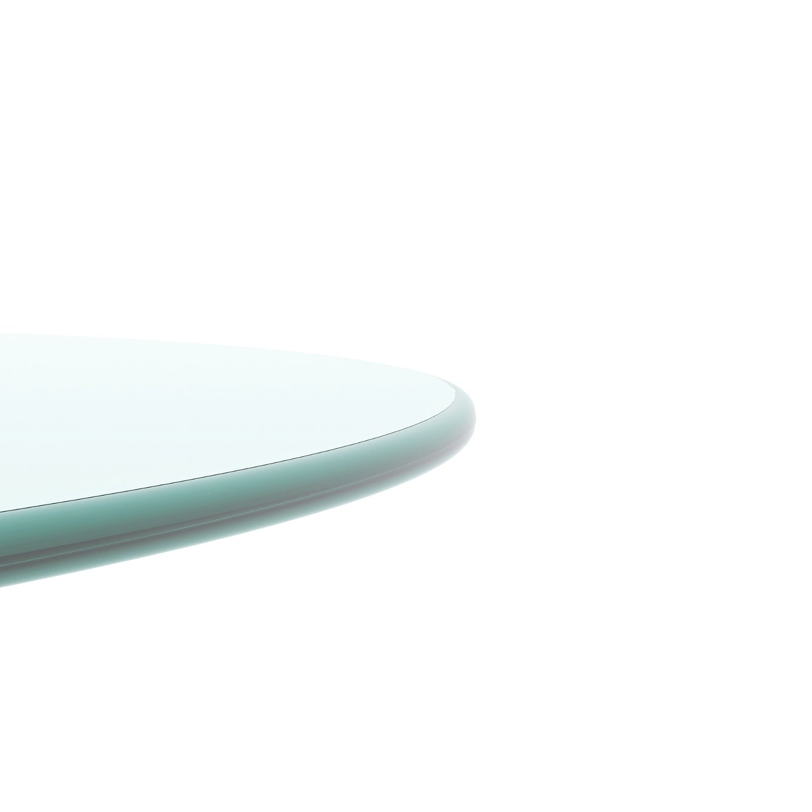 20  Round Tempered Glass Table Top 1 4  Thick Polished Edge
