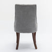 Rayon Cloth Flocking Linen Dining Chairs Channel Kitchen Dinner Chair Comfy Fabric Upholstered Accen