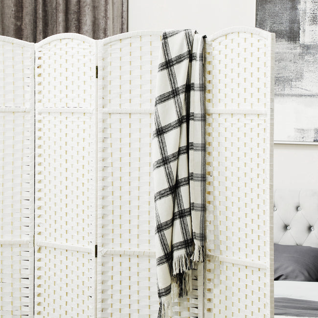 Folding Room Divider Screen 8 Panel 5.6 ' Tall Privacy Screen Freestanding Room Partition for Home Office