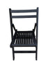Black Slatted Wood Folding Chair, Set Of 4 - Foldable Event Style