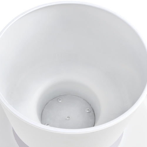 Set Of 2 Round Metal Side Coffee Table Black And White 70cm And Balck 50 Cm