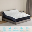Single Bed Mattress, 30.48 Cm Hybrid Double Bed Mattress With Individual Pocket Coils, Boxed Plush Foam, Medium Softness, Motion Isolation Pressure