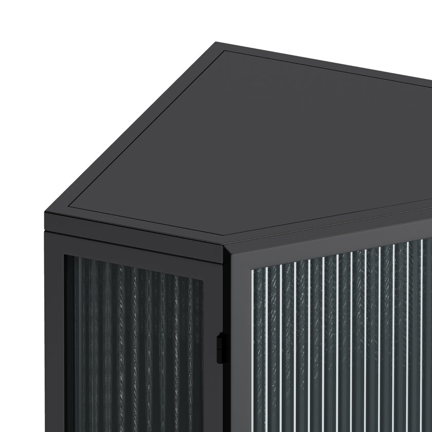 22.25 Floor Corner Cabinet With Glass Door   Shelves For Bathroom, Living Room