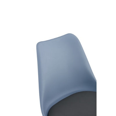 Modern Dining Chairs With Shell Lounge Plastic Seat And GOLDEN STEEL Legs KITEHCN Chairs Meeting Room Chairs Living Room,Set Of 4, GREY