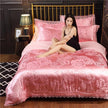 Silk Satin Jacquard Lace Four-piece Bedding