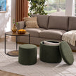 Ottoman, Multi-functional Combination Set Table Ottoman, Combination Of Ottoman And Table, With Drum Stool, With Storage Space