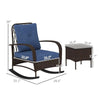 Rattan Chaise Lounge Chair, Wicker Patio Furniture Set