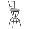 3 Bar Table And Chairs Set For Dining Room Industrial Counter Height Bar Chairs With Metal Back, Fabric Seat