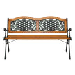 Double Arched Back Iron Wood Bench