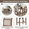TOPMAX 3-Piece Wood Counter Height Dining Set With 2 Upholstered Chairs