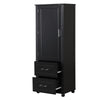 Tall Bathroom Storage Cabinet, Freestanding Storage Cabinet With Two Drawers And Adjustable Shelf, MDF Board With Painted Finish