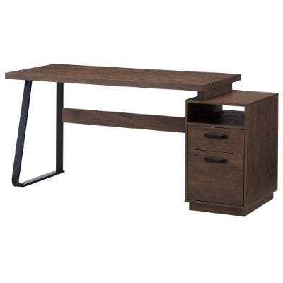 Home Office Computer Desk With Drawers Hanging Letter-size Files, 65 Inch Writing Study Table With Drawers