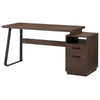 Home Office Computer Desk With Drawers Hanging Letter-size Files, 65 Inch Writing Study Table With Drawers