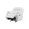 Elegant White Recliner With Padded Arms