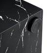 15.7x15.7x15.7 Inch Black Marble Texture MDF Coffee Table - Luxurious Design, Perfect Living Room Accent.Cube Fashion Texture Design Coffee Table, Suitable For Various Situations And Scenes
