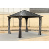 10x10FT Patic Gazebo,aluminum Gazebo With Steel Canopy,Outdoor Permanent Hardtop Gazebo Canopy For Patio, Garden,