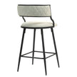 SET OF 2, 26 Counter Height Bar Stools PU Cover Kitchen Island Counter Bar Stool With Black Powder Coating Base And Footrest
