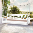 Wooden Outdoor Porch Swing With 3-seat