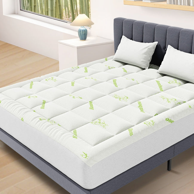 Mattress Protector, Thickened Mattress Pad With Bamboo Fiber Viscose Filling