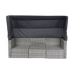 7-Piece Patio Set W Retractable Canopy   Wicker Rattan Sectional Sofa
