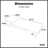 Modern Rectangular Coffee Table With Sintered Stone Top, Gold Metal Frame, For Living Room