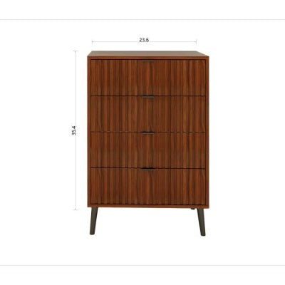 Wooden Chest Of Drawers - Spacious Storage Organizer For Bedroom Or Living Room, Modern Design With Multiple Compartments, Brown