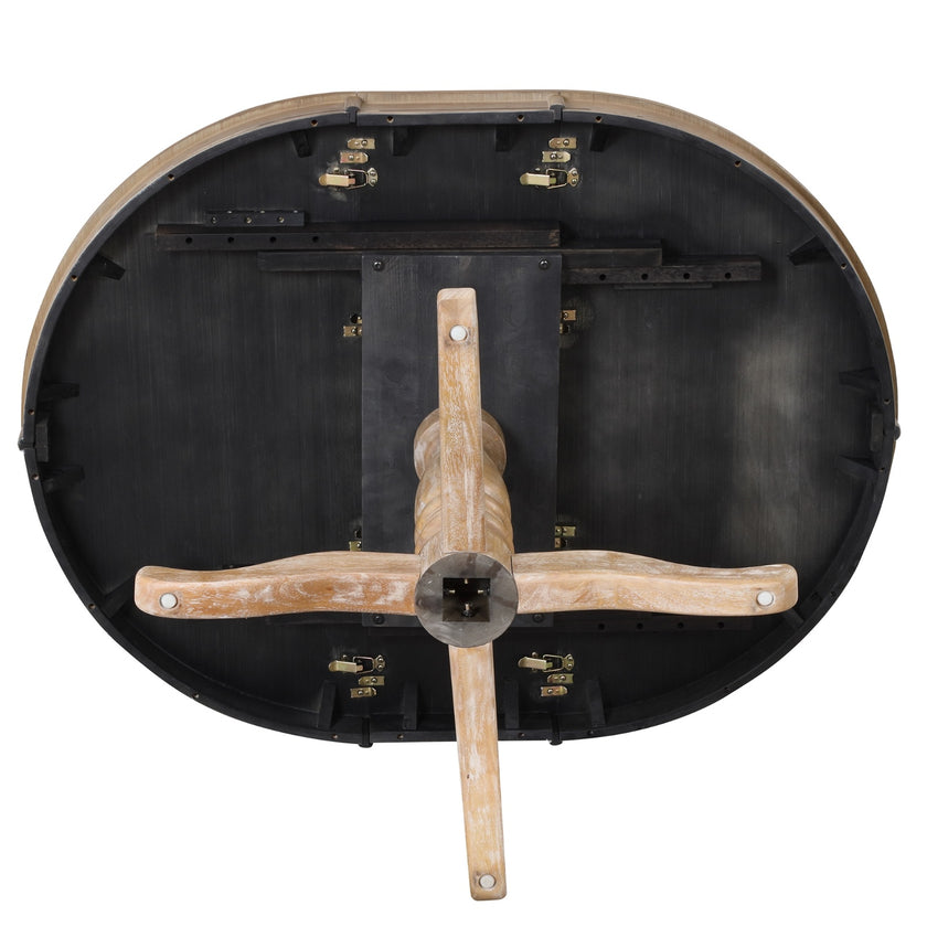 Modern Dining Table Set For 4 - Round Table & 4 Chairs, 5 Piece Kitchen Set