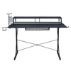 Techni Sport TS-200 Carbon Computer Gaming Desk With Shelving, Black