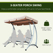Outdoor Swing Chair Bench With Stand And Adjustable Canopy Porch Swing For Patio Garden