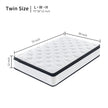 12 Inch Hybrid Mattress Individual Pocket Spring Memory Foam Knitted Cover CertiPUR-US White